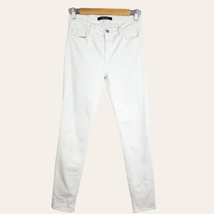 𝅺J Brand Womens Skinny Leg Jean Blanc White Size 27 Midrise Stretch Coastal